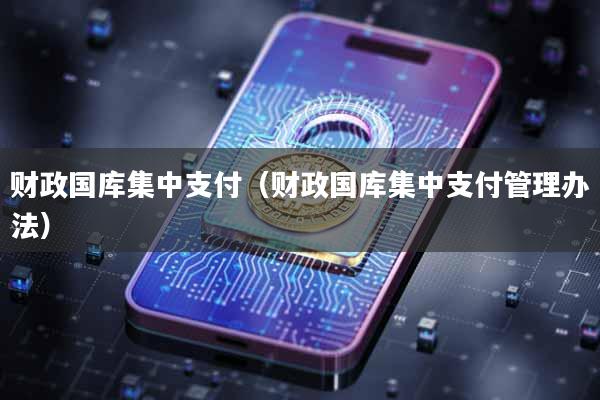 财政国库集中支付（财政国库集中支付管理办法）