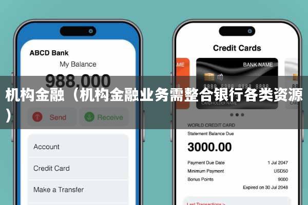 机构金融(机构金融业务需整合银行各类资源)
