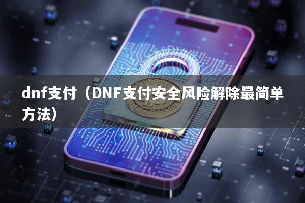 dnf支付（DNF支付安全风险解除最简单方法）