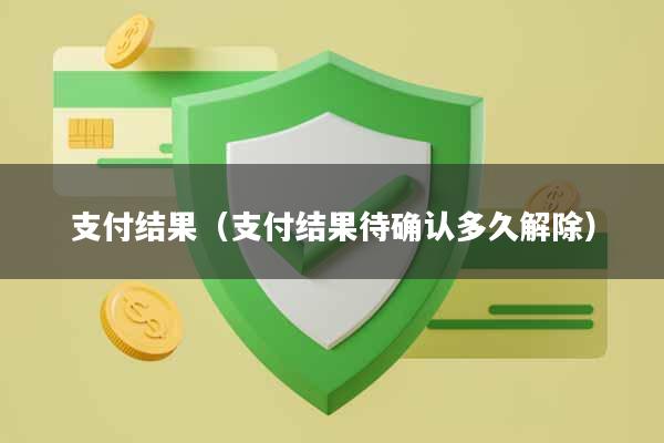 支付结果（支付结果待确认多久解除）